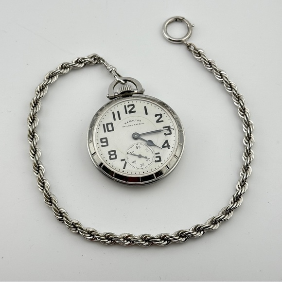 Hamilton Railway Special Lever-Set 6 Adj. Open Face 16s Pocket Watch c. 1964 - Picture 3 of 12